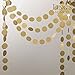 Ling's moment Circle Dots Paper Garland (Gold Iridescent) for Wedding, Baby Shower, Festival Items & Party Decorations, 2