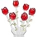 ​Home Essentials Lifelike Glass Roses Bouquet Red,6 Roses,12 inch