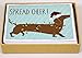 Dachshund Spread Cheer Holiday Embellished Notecards
