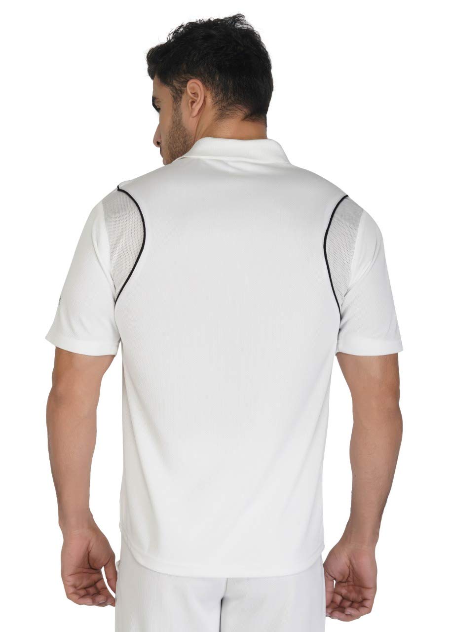 cricket white t shirt half sleeve