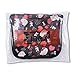 Finex Black Hello Kitty Toiletry Shower Bag with Hanging Hook Cosmetic Make up Organizer Bag for Travel Accessories Personal Items with Mesh Pocket for girls women vacation