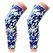 COOLOMG Basketball Knee Pads for Kids Youth Adult Compression Knee Pads Sports Volleyball Football 1 Pair Blue Navy XS