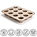 Ezeso 12 Cup Cannele Mold - Canneles de Bordeaux Mold - Non Stick Carbon Steel Canneles Baking Pan Cannele Mould