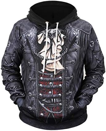 Hoodie Realistic 3D Allover Printed Pullover Hooded Long Sleeve Jumper with Pocket