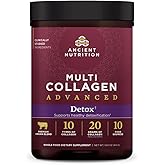 Ancient Nutrition Advanced Multi Collagen Protein Powder Cleanse & Detox, Unflavored, 36 Servings