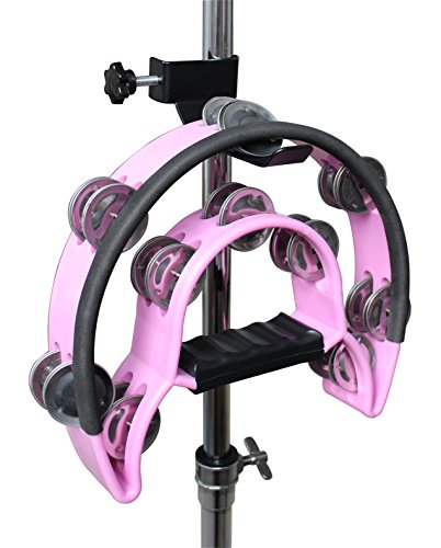 YMC Headphone Holder Tambourine Holder Hanger Clip for Microphone/Musical Stand, Black