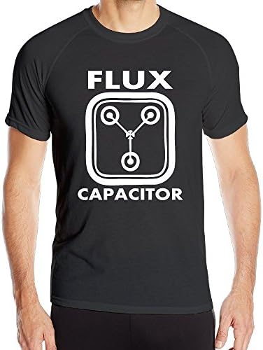 Vdha Flux Capacitor Men's Fashion Short Sleeve Casual Slam Tops Clothes Mens Round Neck T Shirt Men's Outdoor T-Shirt Brouse For Workout Gym Running Sports Fitness TrainingBlackL