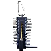 Vocforce 22PC Magnetic Screwdriver Bits 1/4" Hex Shank Portable Set | Includes 20pcs 1" PH/SL/SQ/TORX/HEX Bits, 3/32" Drill Bit, 2-1/4" Bit Extender, Storage Bit Holder and Carabiner