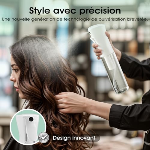 FLAIROSOL New Generation 1ml Precision Spray Hair Spray Pet Grooming Spray 300ml Ultra Fine Mist Spray (Transparent Lacon, Black Print)