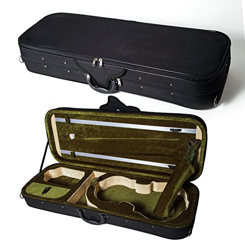 SKY 16 Inch Viola Oblong Case Lightweight with Hygrometer Black/Green