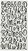 Sticko Sweetheart Black Script Alphabet Sticker