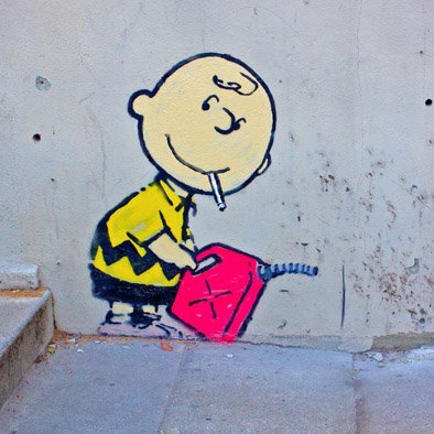 imagenation Banksy - Charlie Brown Pyro - With Banksy Logo On Side ...
