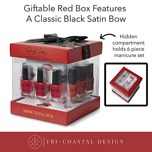 Marilyn Monroe Classic Red 12-Piece Nail Elegance Nail Polish Set (Each Bottle: 0.13 fl oz) with 6 Manicure Tools in a Gift Box by Tri-Coastal Design - Thumbnail 5