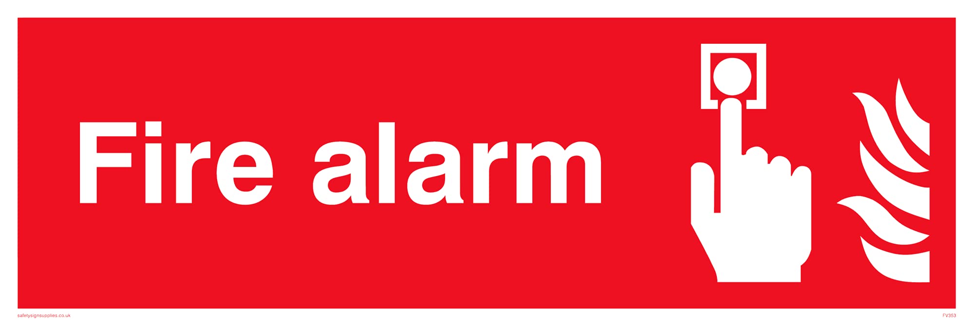 Pack of five - Fire Alarm Sign - 300x100mm - L31