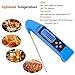 Cooking Thermometer,PATEA Instant Read Digital Food Cooking Thermometer with Long Collapsible Probe,Backlight and Talking functions for Kitchen,Grill,Steak, Candy,Milk,Water,BBQ MeatNThermometer(blue)