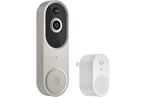 CutePanda 1080P Wireless Video Doorbell Camera, Intelligent Human Detection, Home Security, Night Vision, Ring Chime, Instant Alert, Two-Way Audio, 2.4G Only, Cloud Storage, Simple Installation