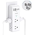 Surge Protector Outlet Extender with Rotating Plug, Multi Plug Wall Outlet | 6 AC Outlet Splitter 4 USB Ports (2 USB C),1800J