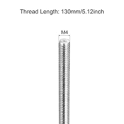MECCANIXITY Fully Threaded Rod M4 x 130mm 0.7mm