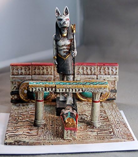 Painted Miniature Egyptian Lectern built as terrain scenery for 25mm wargames (such as Hordes or Warmachine), and Role Playing Games (RPG) like Dungeons and Dragons (D&D)