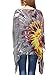 DJT Women's Summer Beach Bikini Bathing Suit Cover Ups Swimsuit Coverup for Women Chiffon Blouses Tunic Top One Size Grey Floral