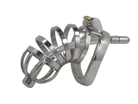 EDD Joy Jammer klein oder lang Edelstahl Peniskäfig mit oder ohne Dilator (Lang, Durchmesser Ring: 50 mit Dilator)