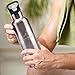 Stainless Steel Water Bottle Vacuum Insulated Water Bottle Double Walled Water Bottle with Dual Lids Straw Lid and Sports Lid with Carabiner