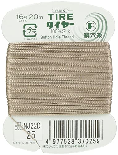 フジックス タイヤー 絹穴糸 16号 長さ20m col.25