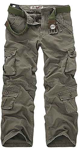 Yin chen Mens Casual Active Military Cargo Camouflage Work Pants-Tu army-34