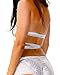 iHeartRaves Silver Savage Wrap Around Halter Crop Ribbon Rave Top