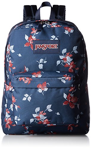 JanSport Unisex SuperBreak Navy Sweet Blossom Backpack