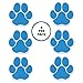 SlipX Solutions Adhesive Paw Print Bath Treads Add Non-Slip Traction to Tubs, Showers, Pools, Boats, Stairs & More (6 Pieces, Reliable Grip, Blue)