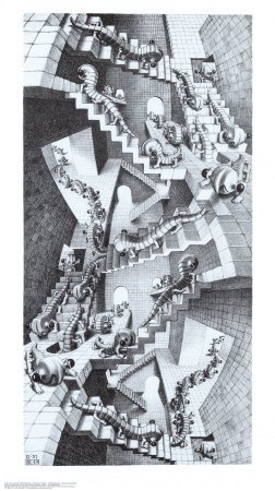 Amazon De Haus Der Treppen Art Poster Kunstdruck Von M C Escher