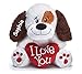 Personalized Valentine's Day Sitting I Love You Puppy with Heart Plush Stuffed Animal Toy for Boys or Girls with Custom Name - 9 Inches