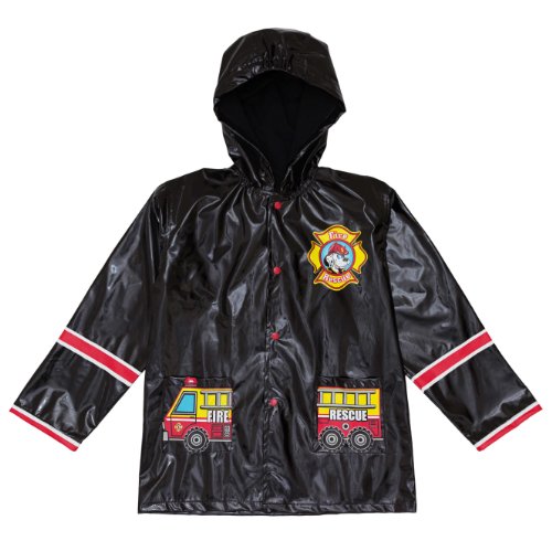 Fireman Rain Coats and Boots with Umbrellas