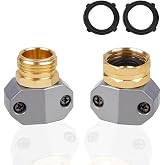 Hooshing Garden Hose Repair Kit, 1 Set Aluminum Hose End Mender | Fit 3/4" and 5/8" Garden Hose, Male and Female Water Hose Repair Fittings