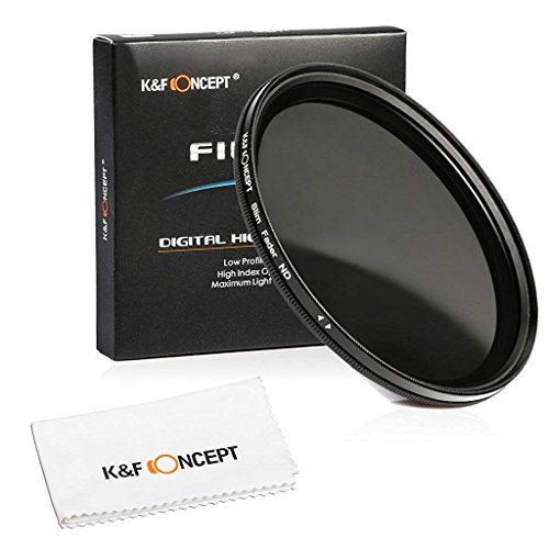 82mm Neutral Density Filter - Slim Multi Coated Variable Fader ND2-ND400 Adjustable ND2 ND4 ND8 ND16 ND32 to ND400 + Cleaning Cloth