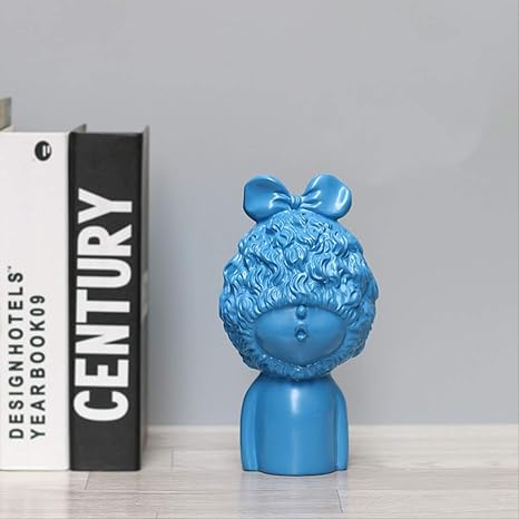 Amazon 北欧のモダンなふくれっ面リトルロリデスクトップデコレーションクリエイティブかわいい女の子キャラクターリビングルームモデルルームソフトデコレーション 置物 オブジェ オンライン通販