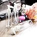 TecUnite 6 Pack Small Pump Bottles Clear Travel Bottle Plastic Empty Spray Dispenser Hand Lotion Sanitizer Refillable Accessories Set with Small Funnel for Flight, Airport, Holiday(100 ml,White)
