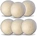 OxGord Chemical-Free Anti-Static Wool Dryer Balls for Laundry - Organic Reusable Natural Fabric Softener - 6-Pack
