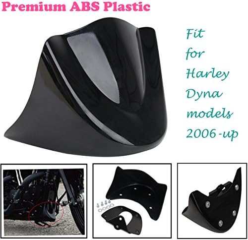 Lower Front Chin Spoiler Air Dam Fairing Cover For Harley Dyna Models 2006-Up Gloss Black