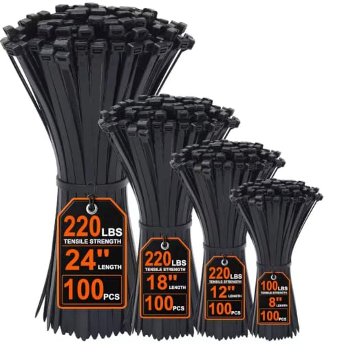 Zip Ties Heavy Duty 8 12 18 24 Inch
