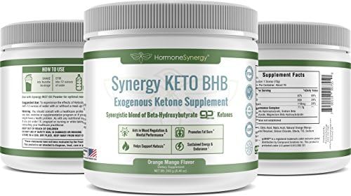 Synergy KETO BHB Exogenous Ketone Supplement | Synergistic blend of Beta-Hydroxybutyrate (GoBHB®) Ketones* | Delicious Orange Mango |