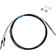 BOJKEON FUS410 Fiber Optic Sensor,Diffuse Reflective Digital Fiber Optic,1m Line Length,M4 Sensor Probe