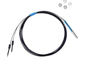 BOJKEON FUS410 Fiber Optic Sensor,Diffuse Reflective Digital Fiber Optic,1m Line Length,M4 Sensor Probe