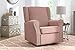 Delta Children Middleton Upholstered Glider Swivel Rocker Chair, Blush
