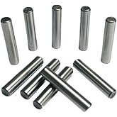ZDingTech 10PCS 1/4 x 1-1/4 Dowel Pins,1/4 inch x 1-1/4 inch Metal Dowel pins Shelf Pegs,Support Shelves,Bearings Alloy Steel Wood Bunk Bed pegs (1/4 x 1-1/4 Inch)