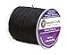 Mandala Crafts Nylon Satin Cord - 1mm Nylon Cord for Jewelry Making - 1mm Cord Nylon String for Bracelets Making - 109 Yds Black Strings Rattail Chinese Knotting Cord