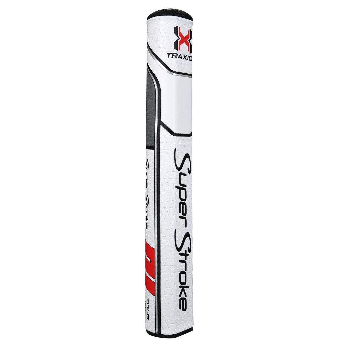 Super Stroke Traxion Tour 5.0 Golf Putter Grip - White/Red/Grey