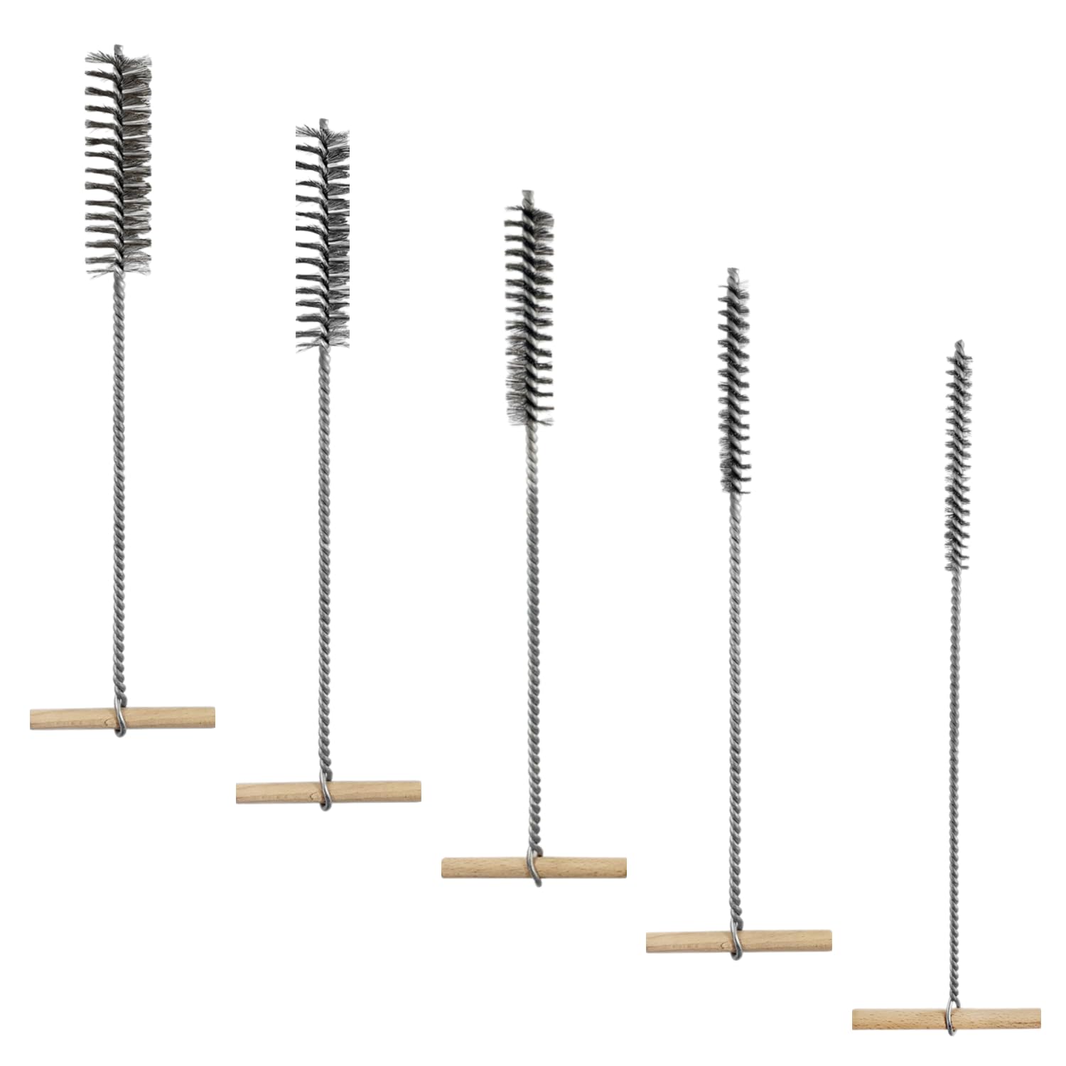 5-Piece Set of Drilling Brush, Drilling Brush, Boiler Brush, Round Wire Brush, Cylinder Brush, Furnace Tube Brush, Automotive Wire Brush Set, Brass Tube Brush (8mm, 12mm, 16mm, 20mm, 25mm)