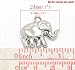 Lucky Elephant Charm Pendants 48 Pack, Silver Tone Wholesale Bulk Lot, CCB Plastic